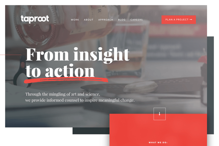 The Taproot Agency website preview